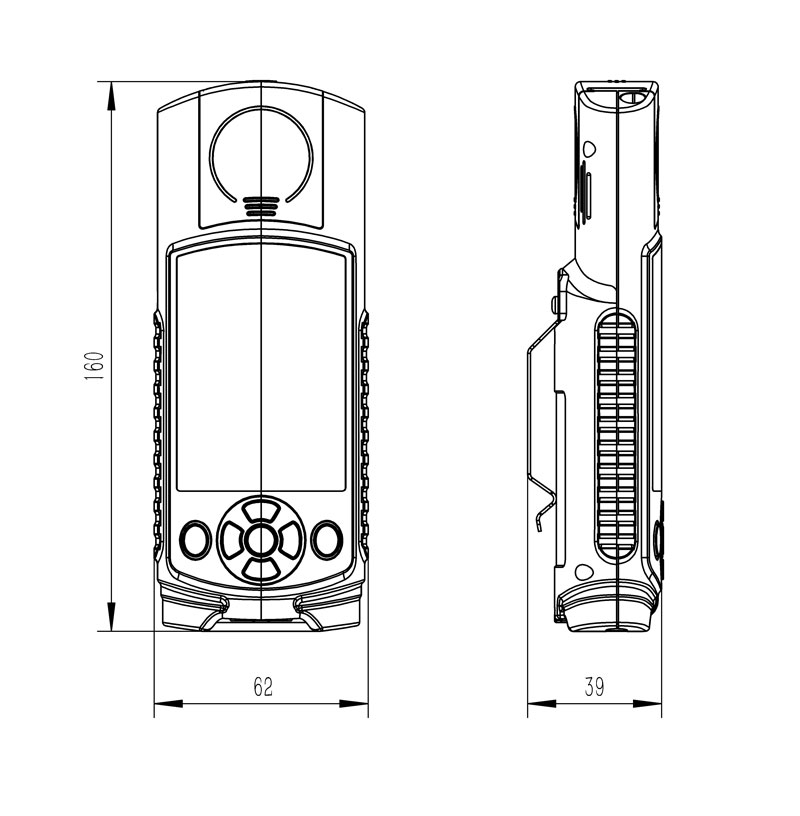 Pocket Weather Meter Product Dimensions