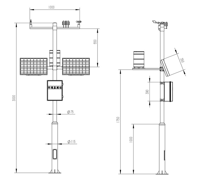 Weather monitor product dimensions