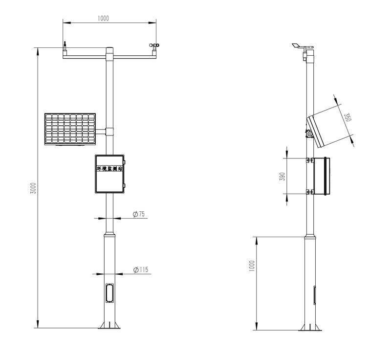 Wind Speed Measuring Devices Product Dimensions