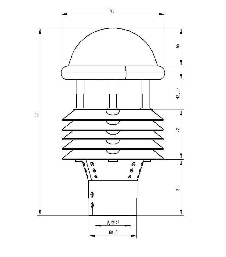 Miniature sensor product size diagram