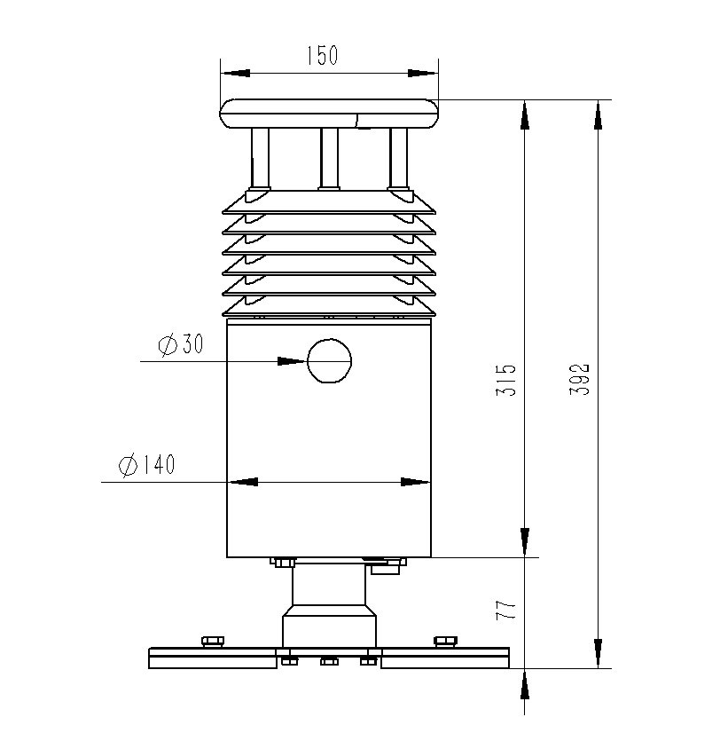 Vehicle Weather Station Dimensions