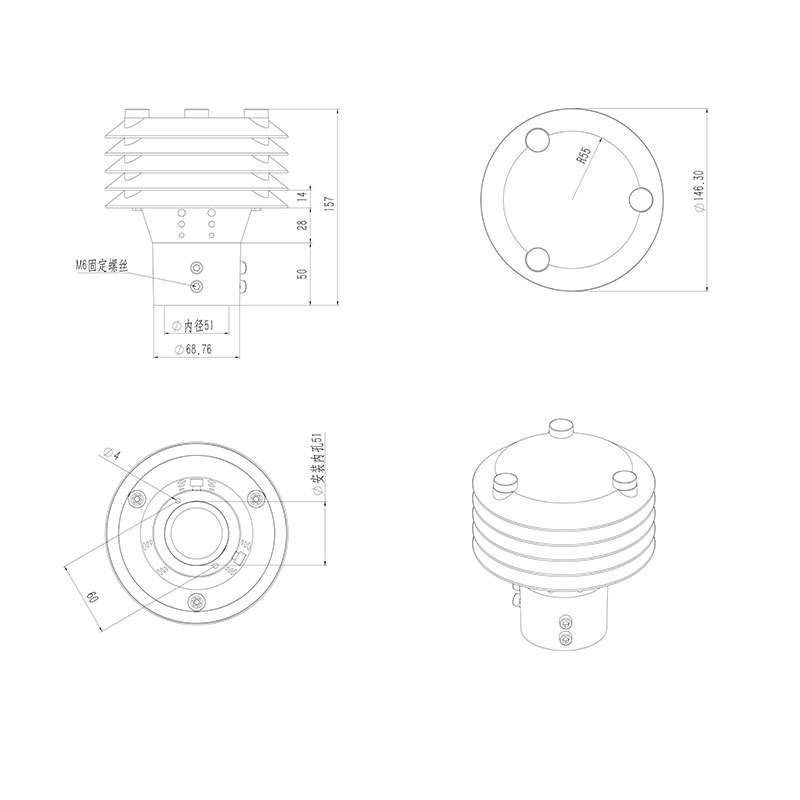 Oxygen Sensors Product Dimensions