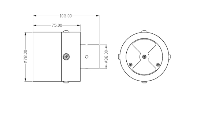Lightning monitor size diagram